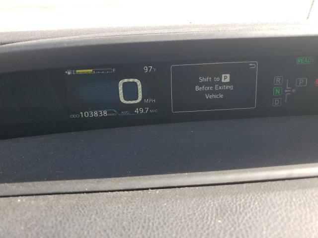 JTDKBRFU4H3552256 - 2017 TOYOTA PRIUS 青绿色 照片 9