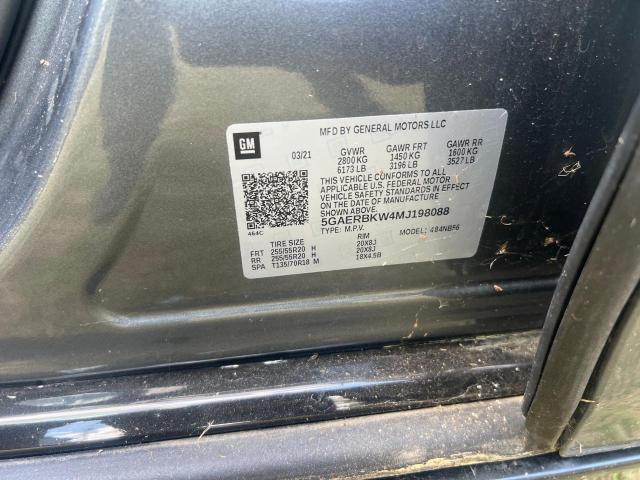 5GAERBKW4MJ198088 - 2021 BUICK ENCLAVE ESSENCE GRAY photo 10