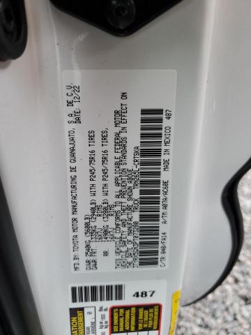 3TYRX5GN3PT073280 - 2023 TOYOTA TACOMA ACCESS CAB WHITE photo 12