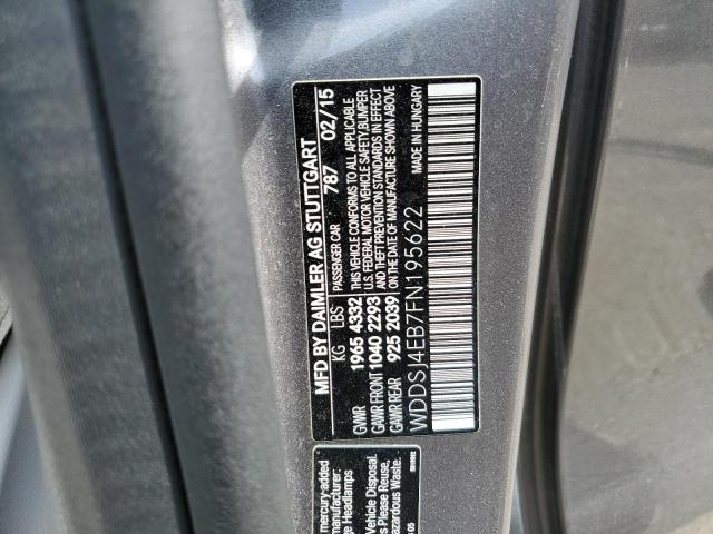 WDDSJ4EB7FN195622 - 2015 MERCEDES-BENZ CLA 250 GRAY photo 12