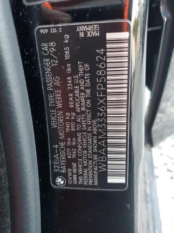 WBAAM3336XFP58624 - 1999 BMW 323 I AUTOMATIC BLACK photo 12
