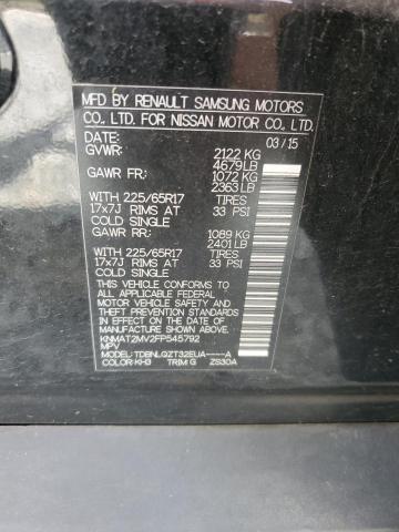 KNMAT2MV2FP545792 - 2015 NISSAN ROGUE S BLACK photo 14