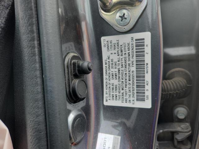 2HGFB2F59DH302179 - 2013 HONDA CIVIC LX CHARCOAL photo 13