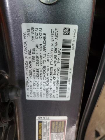 2HKRW6H31JH207573 - 2018 HONDA CR-V LX GRAY photo 14