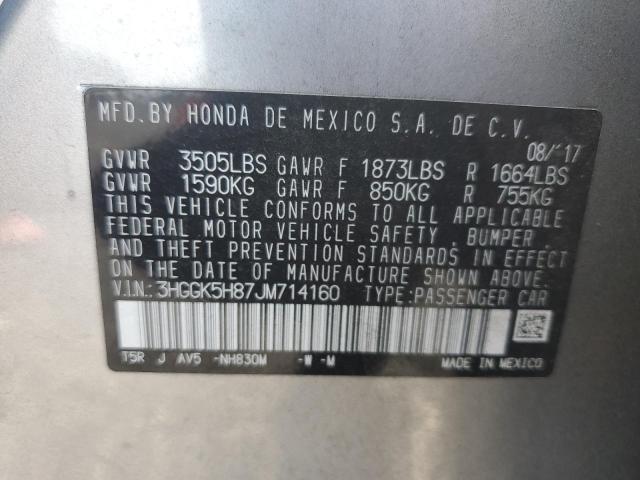 3HGGK5H87JM714160 - 2018 HONDA FIT EX Сріблястий фото 14