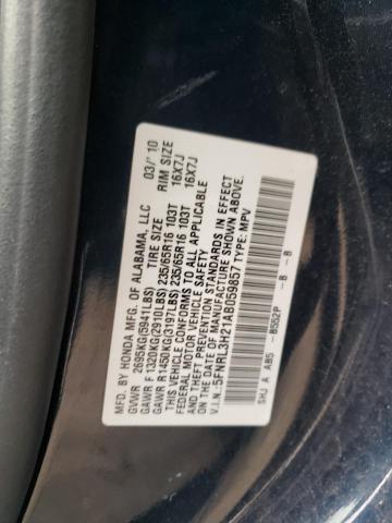 5FNRL3H21AB059857 - 2010 HONDA ODYSSEY LX BLUE photo 14