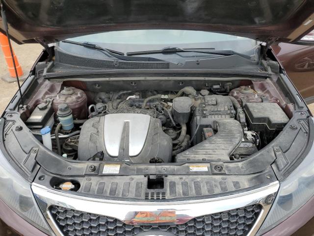 5XYKUDA29BG061459 - 2011 KIA SORENTO EX BURGUNDY photo 12