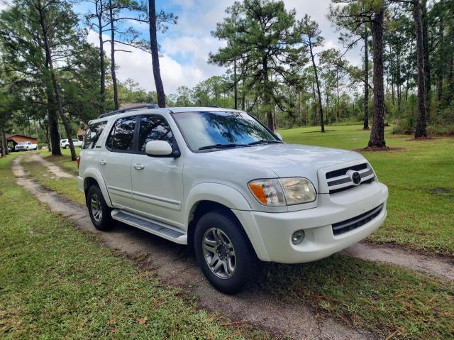 5TDBT48A55S252061 - 2005 TOYOTA SEQUOIA LIMITED WHITE photo 1