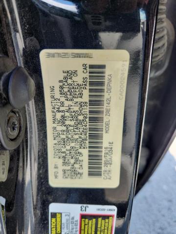 5YFBU4EE4CP031139 - 2012 TOYOTA COROLLA BASE Qara foto 12