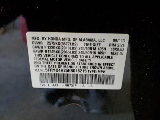 5FRYD4H25EB018215 - 2014 ACURA MDX BLACK photo 13