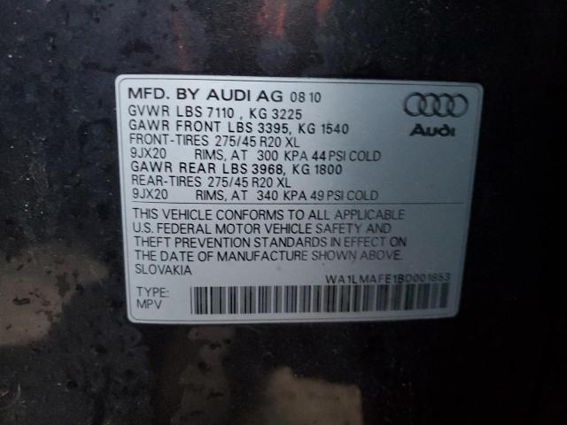 WA1LMAFE1BD001853 - 2011 AUDI Q7 PREMIUM PLUS GRAY photo 12