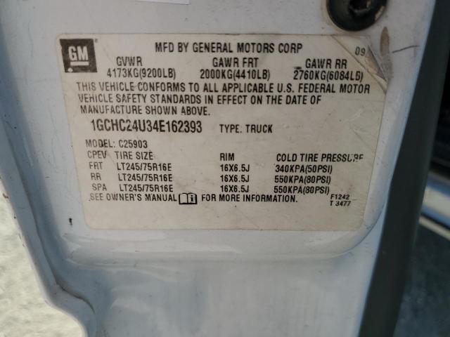 1GCHC24U34E162393 - 2004 CHEVROLET SILVERADO C2500 HEAVY DUTY WHITE photo 12