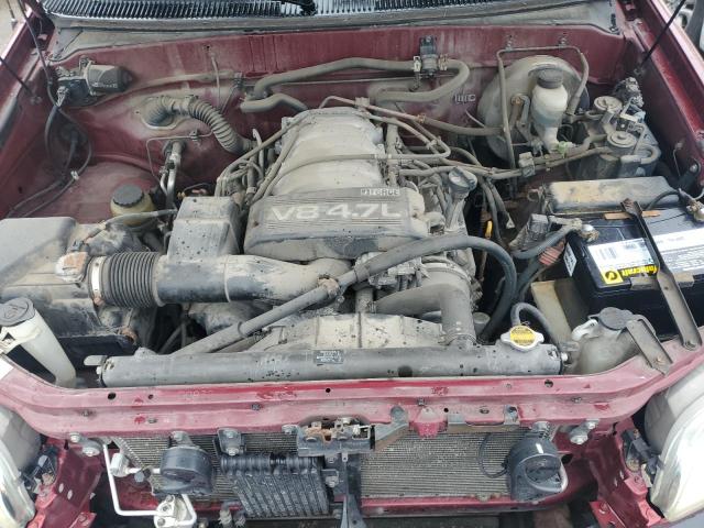 5TBBT44112S281129 - 2002 TOYOTA TUNDRA ACCESS CAB წითელი ფოტო 12