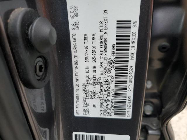 3TYCZ5AN4NT102730 - 2022 TOYOTA TACOMA DOUBLE CAB 石墨色 照片 12