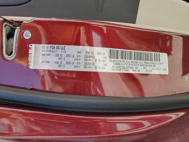 2C4RC1EG4JR291670 - 2018 CHRYSLER PACIFICA TOURING L PLUS MAROON photo 14