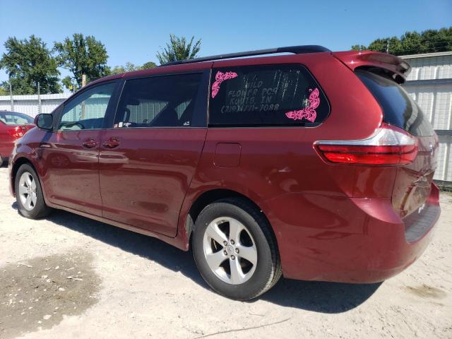 5TDKZ3DC6HS782138 - 2017 TOYOTA SIENNA LE BURGUNDY photo 2