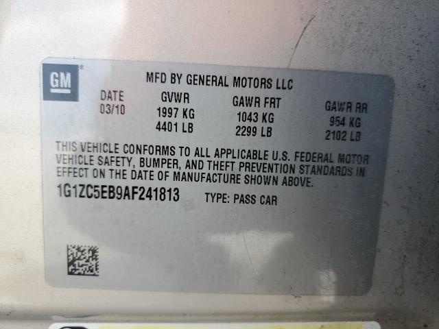 1G1ZC5EB9AF241813 - 2010 CHEVROLET MALIBU 1LT 棕色 照片 12