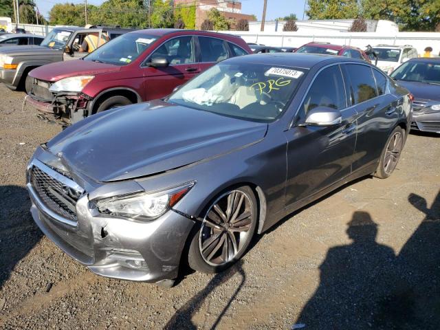 JN1AV7AR4HM900113 - 2017 INFINITI Q50 HYBRID GRAY photo 1