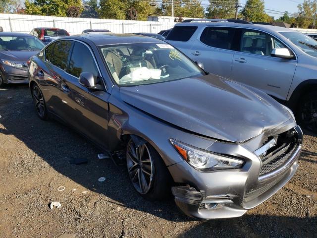 JN1AV7AR4HM900113 - 2017 INFINITI Q50 HYBRID GRAY photo 4