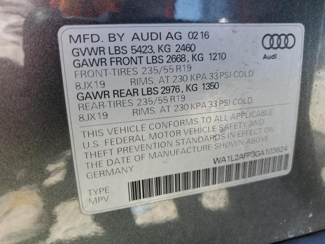 WA1L2AFP3GA103624 - 2016 AUDI Q5 PREMIUM PLUS ნაცრისფერი ფოტო 14