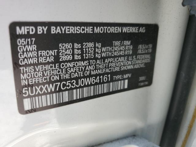 5UXXW7C53J0W64161 - 2018 BMW X4 XDRIVEM40I WHITE photo 13