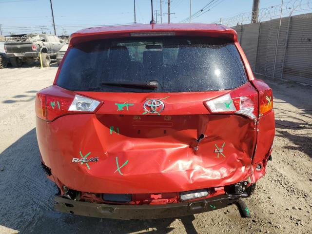 2T3ZFREV4FW228649 - 2015 TOYOTA RAV4 LE RED photo 6