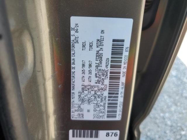 3TMLB5JN4RM012466 - 2024 TOYOTA TACOMA DOUBLE CAB GRAY photo 12