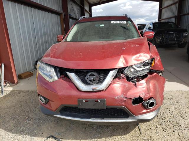 5N1AT2MTXGC840657 - 2016 NISSAN ROGUE S MAROON photo 5