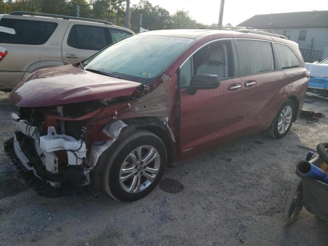 5TDXSKFC8MS027309 - 2021 TOYOTA SIENNA XSE MAROON photo 1