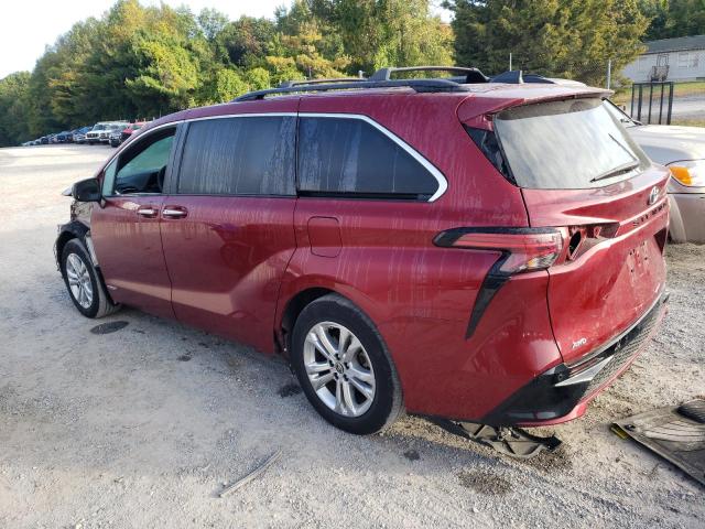 5TDXSKFC8MS027309 - 2021 TOYOTA SIENNA XSE MAROON photo 2