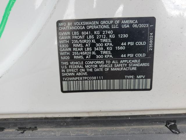 1V2WNPE87PC038111 - 2023 VOLKSWAGEN ID.4 PRO S Biały zdjęcie 13