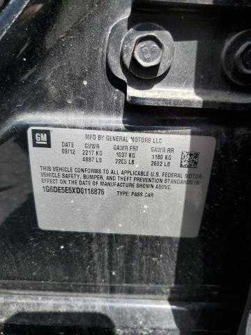 1G6DE5E5XD0118876 - 2013 CADILLAC CTS LUXURY COLLECTION შავი ფოტო 12