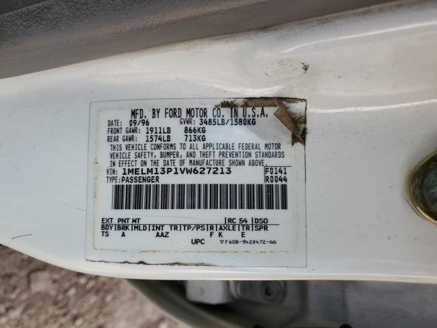 1MELM13P1VW627213 - 1997 MERCURY TRACER LS WHITE photo 12