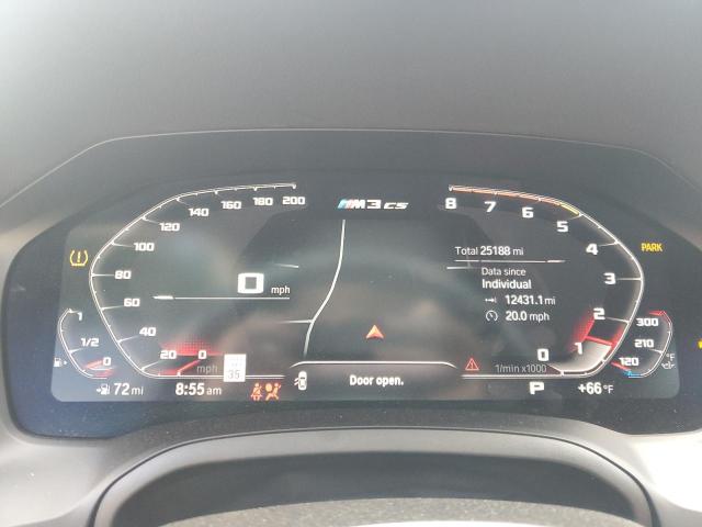 WBS33AY04NFM43795 - 2022 BMW M3 COMPETITION GRAY photo 9