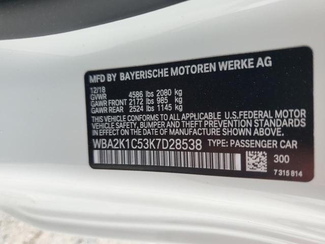 WBA2K1C53K7D28538 - 2019 BMW 230XI WHITE photo 14