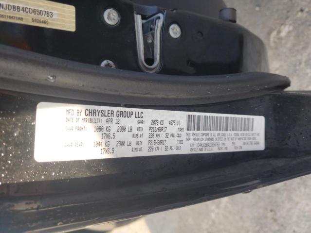 1C4NJDBB4CD650763 - 2012 JEEP COMPASS SPORT 黑色 照片 14