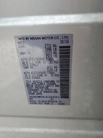 5N1DR2MM3HC626485 - 2017 NISSAN PATHFINDER S 银色 照片 13