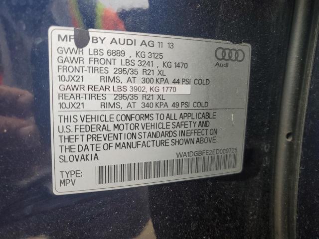 WA1DGBFE2ED009725 - 2014 AUDI Q7 PRESTIGE Көк фото 13