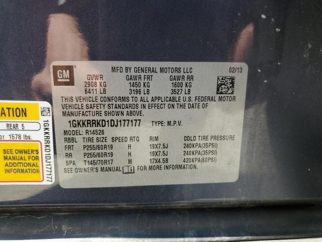 1GKKRRKD1DJ177177 - 2013 GMC ACADIA SLT-1 灰色 照片 13