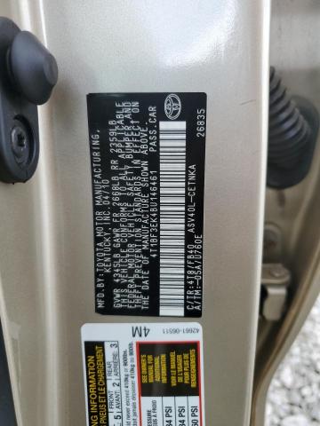 4T1BF3EK4BU146461 - 2011 TOYOTA CAMRY BASE GOLD photo 12
