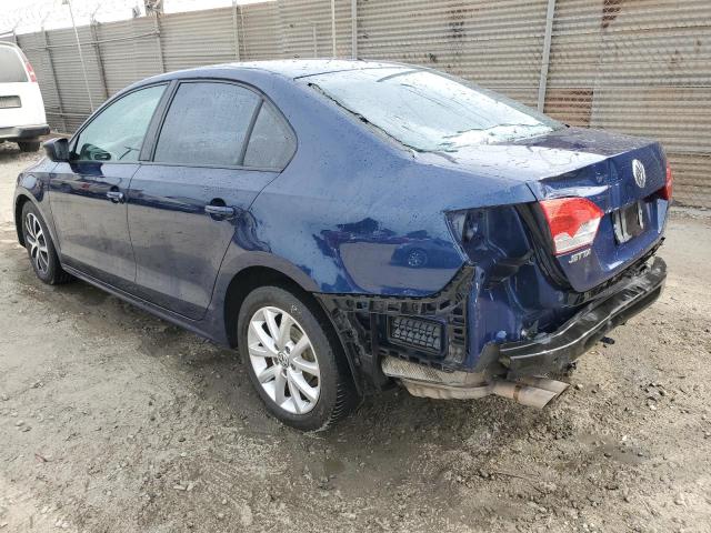 3VW2K7AJ2BM336622 - 2011 VOLKSWAGEN JETTA BASE BLUE photo 2