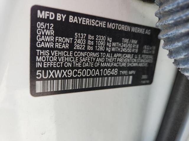 5UXWX9C50D0A10648 - 2013 BMW X3 XDRIVE28I WHITE photo 13