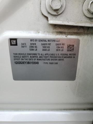 1G6DG8EY3B0159949 - 2011 CADILLAC CTS LUXURY COLLECTION Blanc photo 14