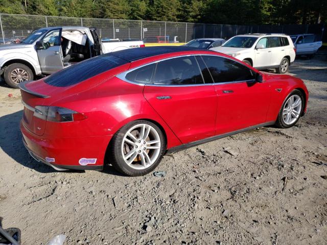 5YJSA1CGXDFP23737 - 2013 TESLA MODEL S RED photo 3