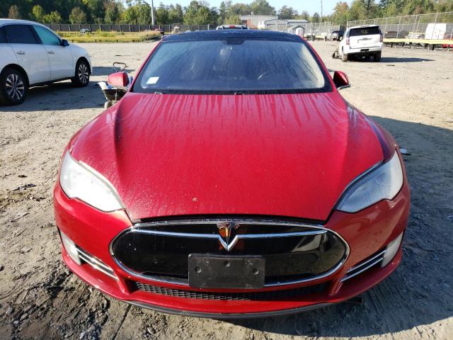 5YJSA1CGXDFP23737 - 2013 TESLA MODEL S RED photo 5