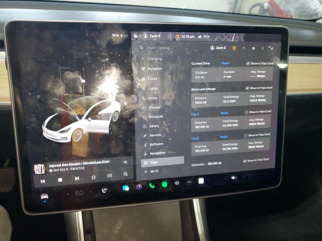 5YJ3E1EB7LF638542 - 2020 TESLA MODEL 3 WHITE photo 9