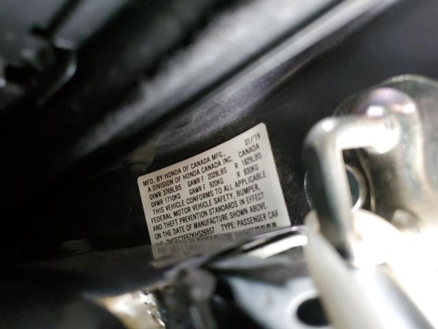 2HGFC2F67KH526957 - 2019 HONDA CIVIC LX GRAY photo 12