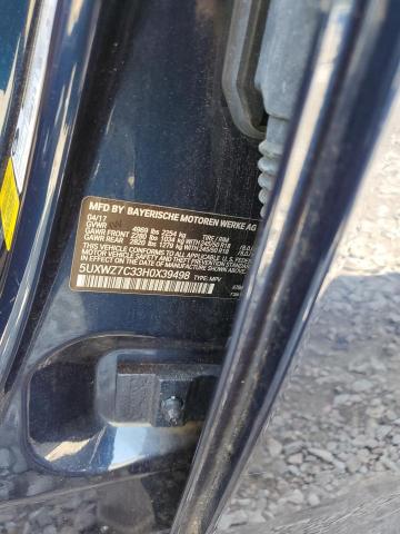 5UXWZ7C33H0X39498 - 2017 BMW X3 SDRIVE28I BLUE photo 13