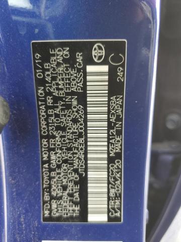 JTDS4RCE8LJ004269 - 2020 TOYOTA COROLLA SE ლურჯი ფოტო 12