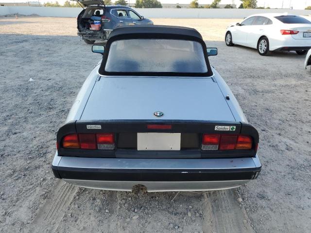 ZARBA5567H1052723 - 1987 ALFA ROMEO SPIDER QUADRIFOGLIO SILVER photo 6